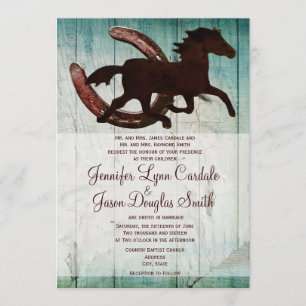 Invitaciones a bodas en el país de Caballo de Vaqu