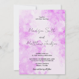 Invitaciones a bodas en la nube de nieves rosadas