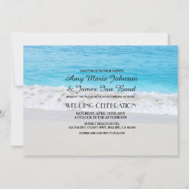 Invitaciones a bodas en la playa del corazón de ar