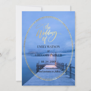 Invitaciones a bodas en la playa del océano azul v