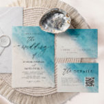 Invitaciones a bodas en la playa del océano azul v<br><div class="desc">Invitaciones a bodas en la playa del océano azul veraniego</div>