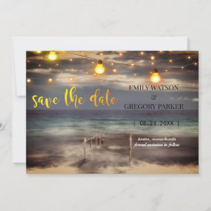 Invitaciones a bodas en la playa del océano azul v