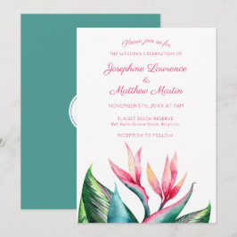 Invitaciones a bodas en monograma con pájaro del p