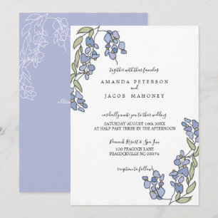 Invitaciones a bodas florales con histeria de mano