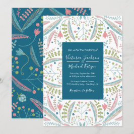 Invitaciones a Bodas Florales de Embroidery