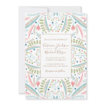 Invitaciones a Bodas Florales de Embroidery