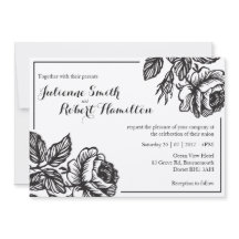 Invitaciones a bodas florales de Moda Rústica para