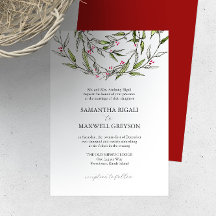 Invitaciones a bodas formales Vegetación botánica