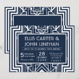 Invitaciones a bodas geométricas de la Marina