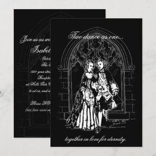 Invitaciones a bodas góticas de Lord y Lady