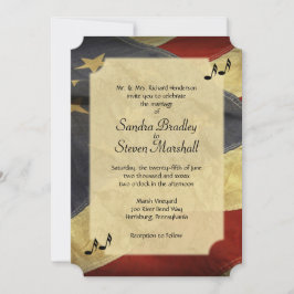 Invitaciones a bodas musicales de la bandera estad