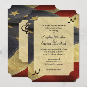 Invitaciones a bodas musicales de la bandera estad