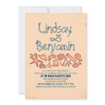 invitaciones a bodas náuticas de coral azul marino