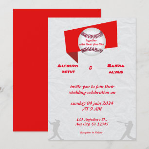 Invitaciones a bodas para deportes de amor al béis