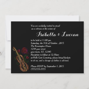 Invitaciones a bodas por Gótico de violín y Rosas