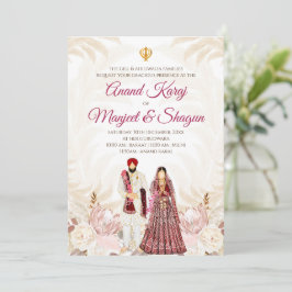invitaciones a bodas punjabi y tarjetas de Anand K