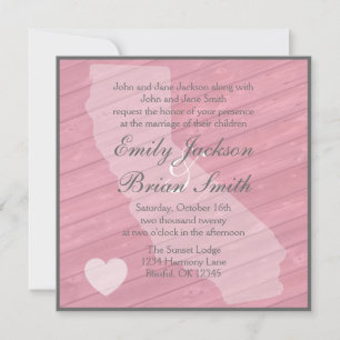 Invitaciones a bodas rosadas de California en made