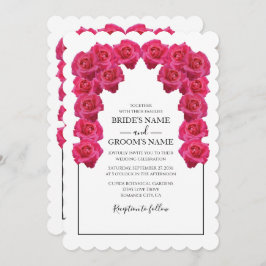 Invitaciones a bodas rusticas de rosas rosadas