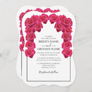 Invitaciones a bodas rusticas de rosas rosadas