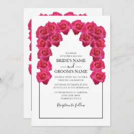 Invitaciones a bodas rusticas de rosas rosadas