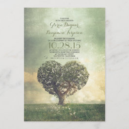 Invitaciones a bodas rústicas en árboles antiguos