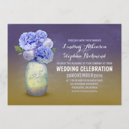 Invitaciones a bodas rústicas en frasco de albañil