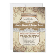 invitaciones a bodas rústicas en tarro de masón