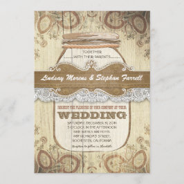 invitaciones a bodas rústicas en tarro de masón
