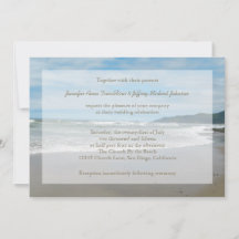 Invitaciones a bodas temáticas de playa, playa de 
