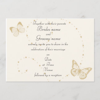 Invitaciones a bodas temáticas sobre mariposas de 