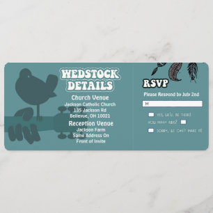 Invitaciones a bodas Woodstock-Wedstock