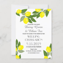 Invitaciones a Boho Citrus Lemon Wedding