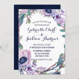 Invitaciones a Boho Feather & Floral Wreath Weddin