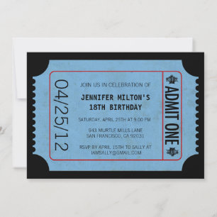 Invitaciones a boletos de películas