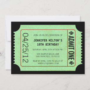 Invitaciones a boletos de películas
