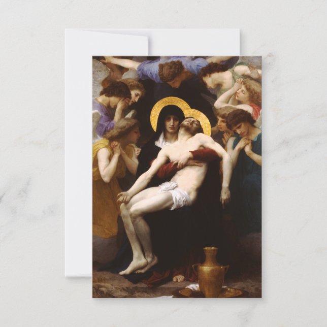 Invitaciones a Bouguereau Pieta (Anverso)