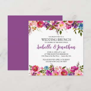 Invitaciones a brunch Boda de verano de las flores