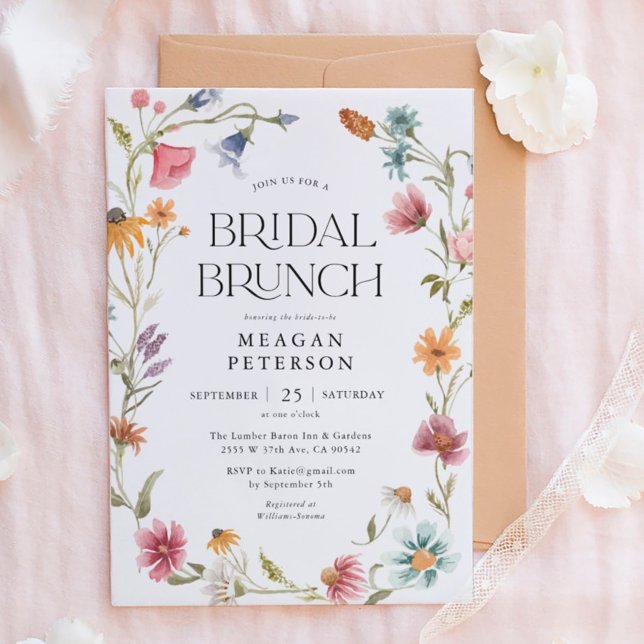 Invitaciones a brunch de novias con flores silvest (Subido por el creador)