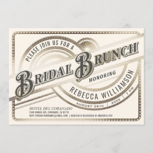 Invitaciones a Brunch nupcial - Relieve metalizado
