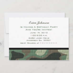 Invitaciones a Camuflage Party