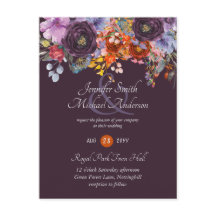 Invitaciones a casamiento con flores rosadas de Na