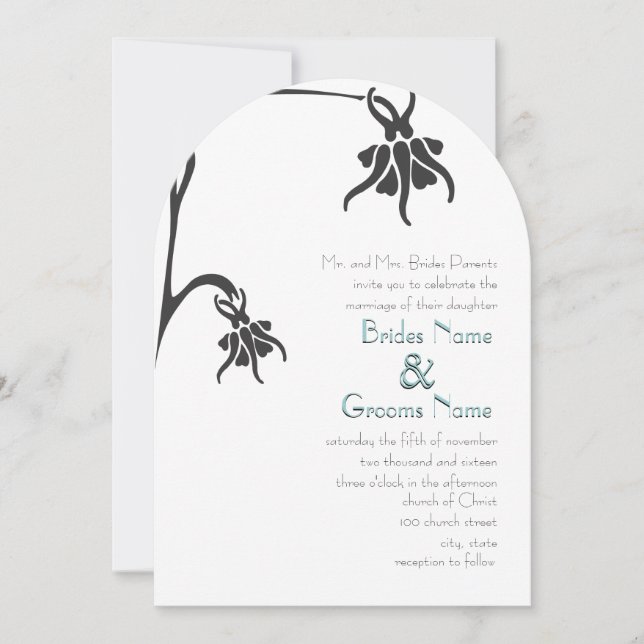 Invitaciones a casamiento de corte de cristianos e (Anverso)