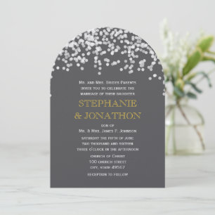 Invitaciones a casamiento de estrellas de tiro gri