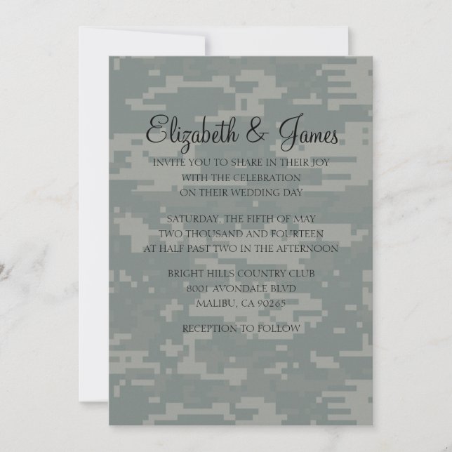 Invitaciones a casamiento de personalizado moderno (Anverso)