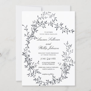 Invitaciones a casamiento romántico Bella Artes fl