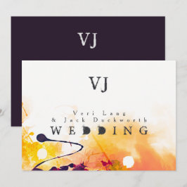 Invitaciones a casar con Naranjas púrpura urbanos