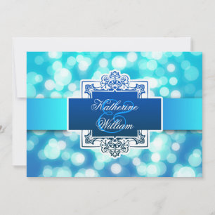 invitaciones a cenas con ensayos de luces azules