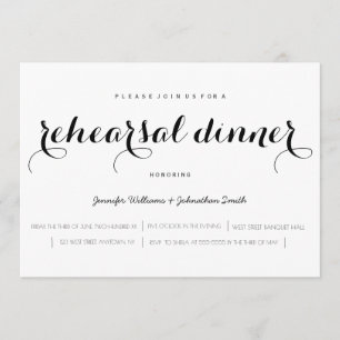 Invitaciones a cenas con guión elegante