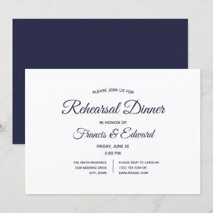 Invitaciones a cenas de Bodas blancos de la Marina