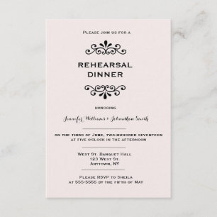 Invitaciones a cenas de ensayo de tipografía de ép